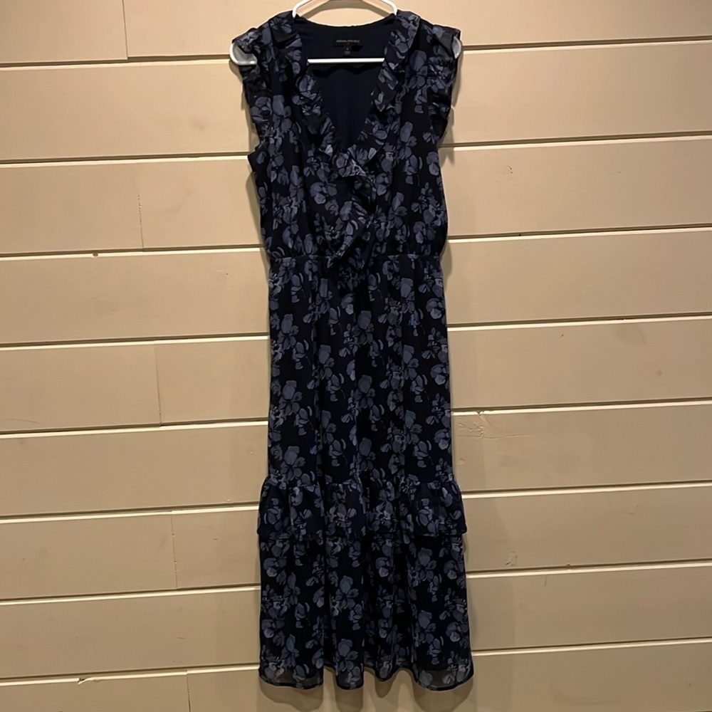 Banana Republic navy floral dress size S